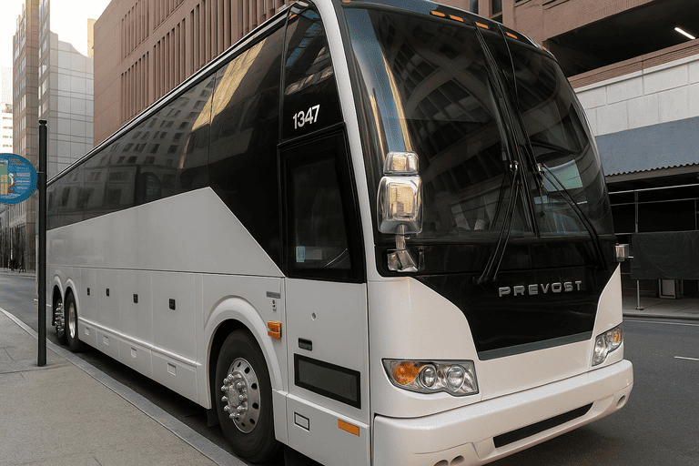 a Charter Bus Rental Ankeny coach bus