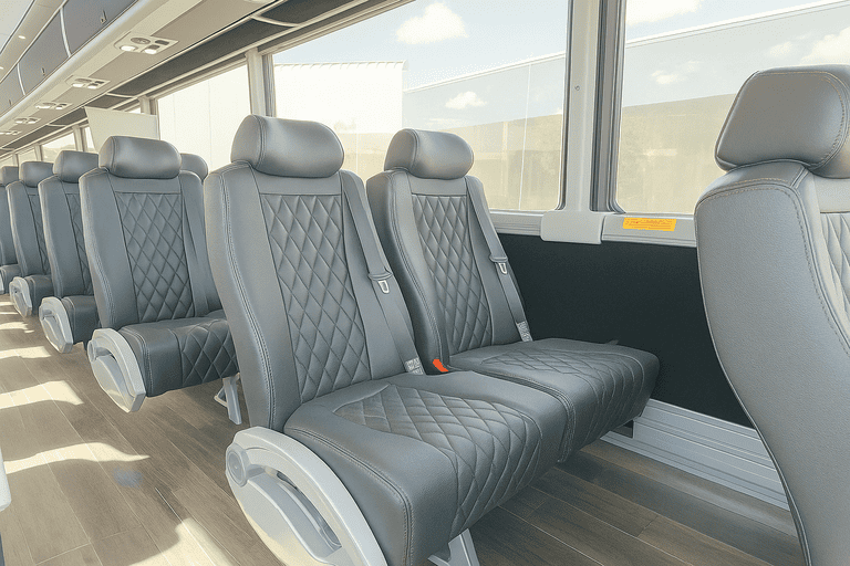 interior of Charter Bus Rental Ankeny charter bus